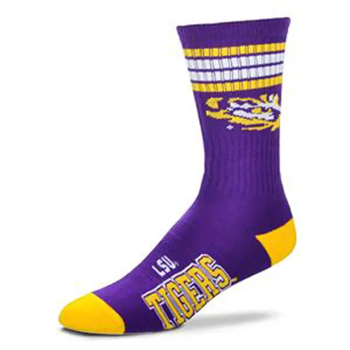 YTH 4 Stripes Deuce Crew L.S.U. violet