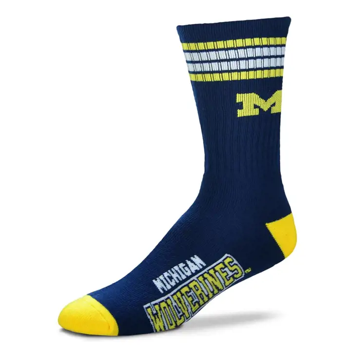 YTH 4 Stripe Deuce Crew Michigan Wolverines bleu marine