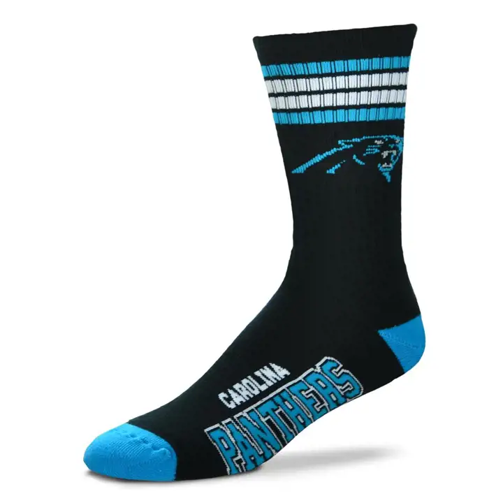 YTH 4 Stripe Deuce Crew Carolina Panthers noir
