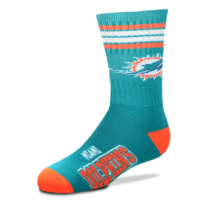 Maillot YTH 4 bandes Deuce Crew Miami Dolphins sarcelle