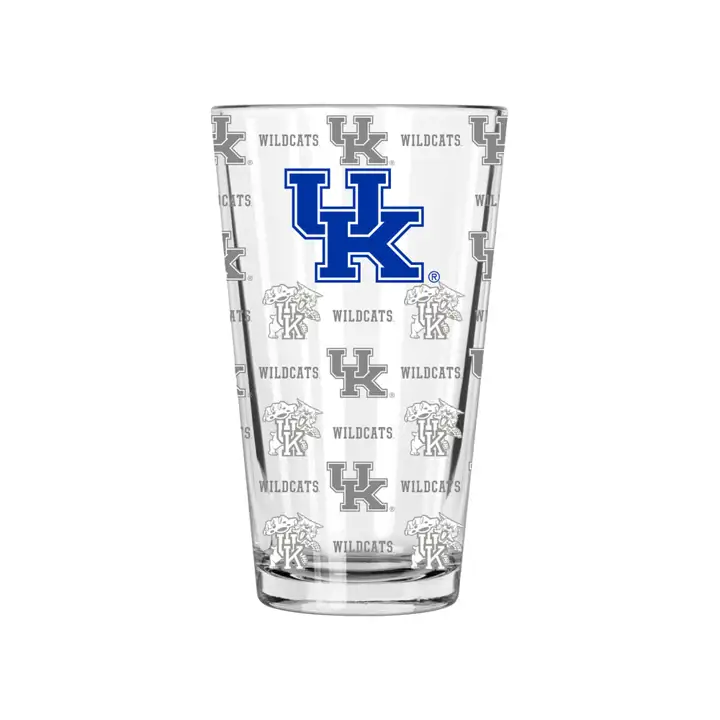 Pinte Kentucky Wildcats sablée transparent/bleu