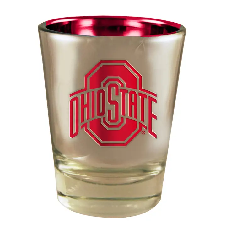 Ohio State Buckeyes Electroplated Shot gris/rouge