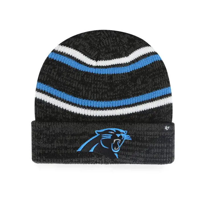 Carolina Panthers NFL Tricot revers rayures chinées N/B/BLeu