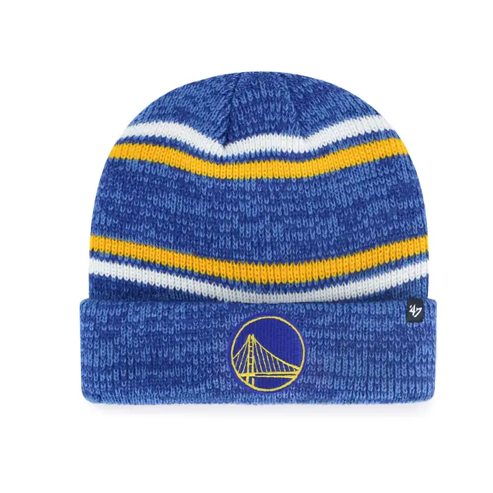 Bonnet en maille rayée avec revers Golden State Warriors NBA RBL/YEL