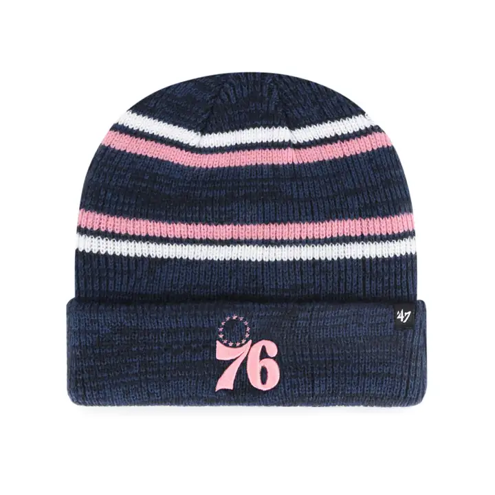 Philadelphia 76ers NBA Bande chinée MB Manchette en maille MARINE/ROSE