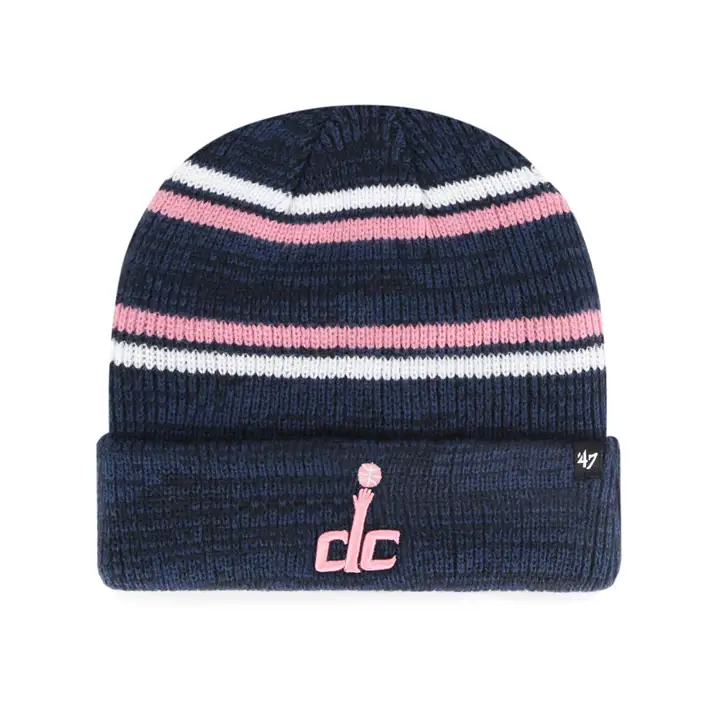 Washington Wizards NBA bonnet à revers rayé chiné MARINE/ROSE