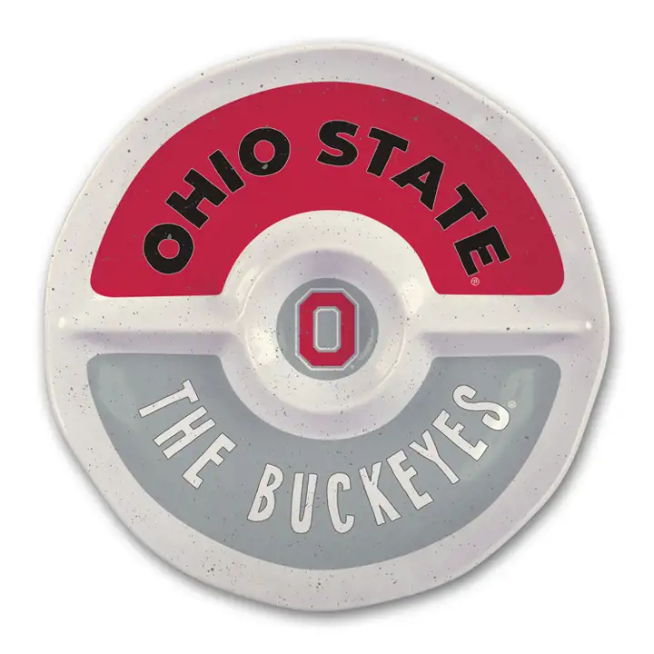 Assiette OHIO STATE HW en mélamine rouge