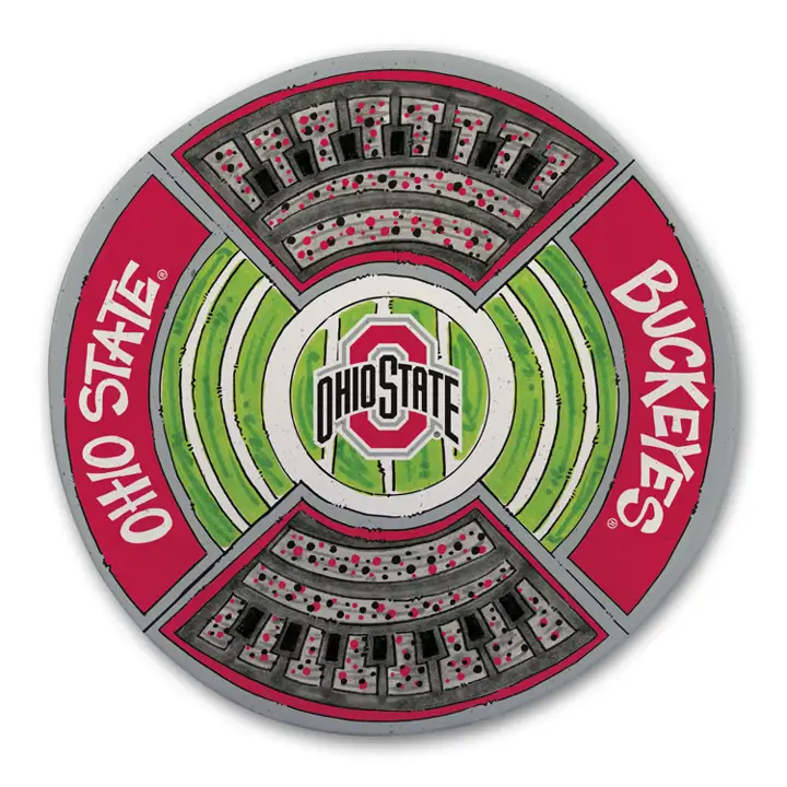 Plat en mélamine Ohio State Buckeyes Rouge