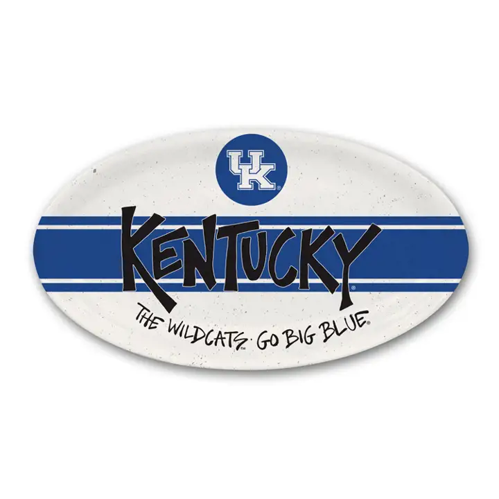 Assiette ovale bleue Kentucky Wildcats HW