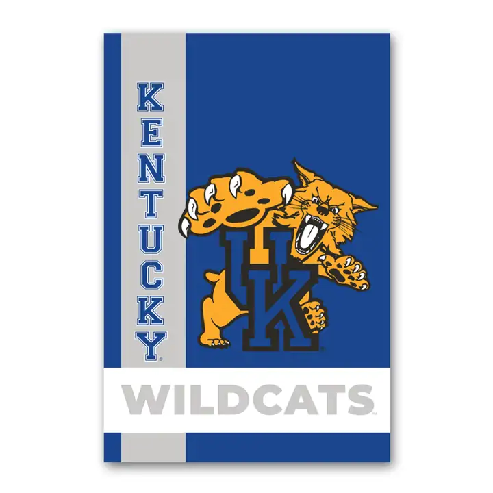 Drapeau de jardin bleu « Kentucky Wildcats » 12 x 18 po