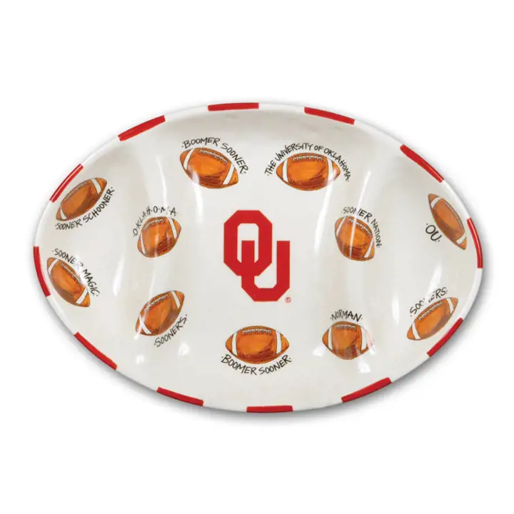 Plat de football Oklahoma Sooners rouge