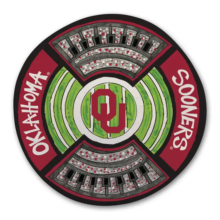Plat en mélamine rouge Oklahoma Sooners HW