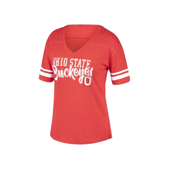 T-shirt triple menace Ohio State Buckeyes NCAA Femme 19 Re