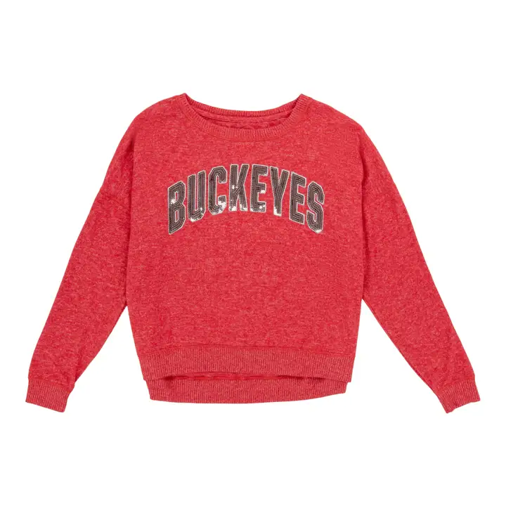 Ohio State Buckeyes – Sweat-shirt molletonné à sequins pour femme NCAA
