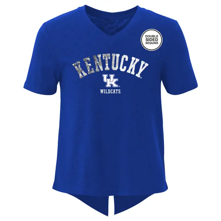 T-shirt à sequins réversibles Kentucky Wildcats NCAA pour filles