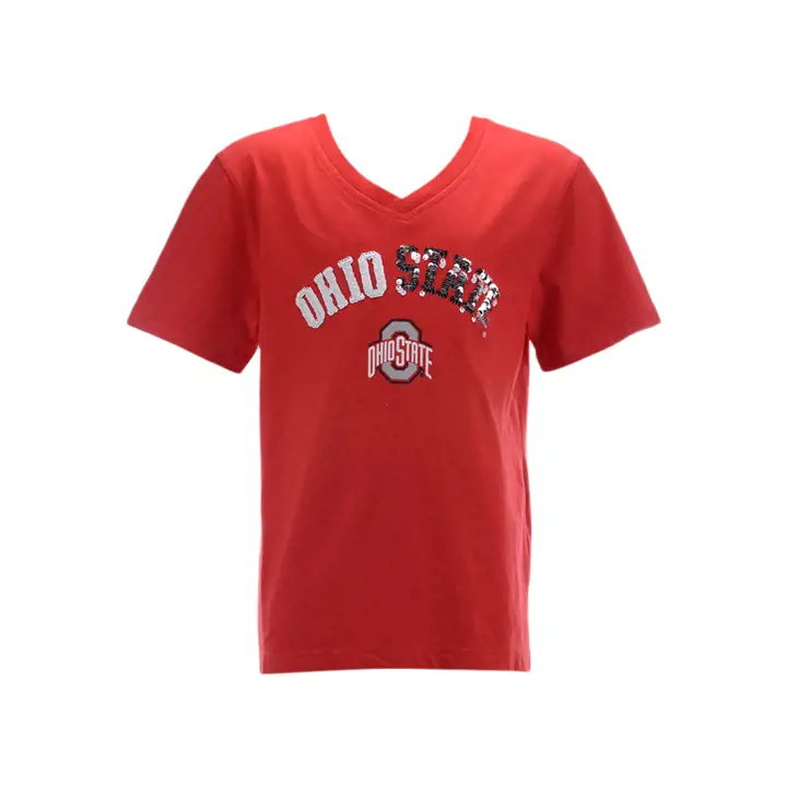 T-shirt à sequins réversibles Ohio State Buckeyes NCAA Girls Show Love
