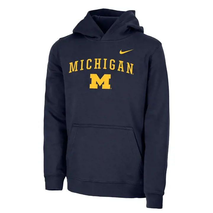 Sweat à capuche Michigan Wolverines NCAA Youth Club en polaire pour enfant S