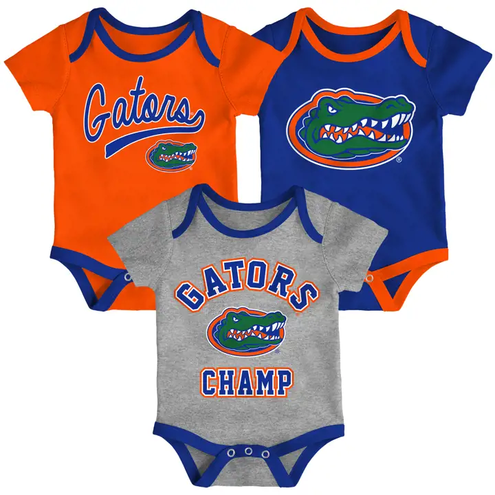 Florida Gators NCAA Ensemble nouveau-né 3 pièces Champ 19 rbl