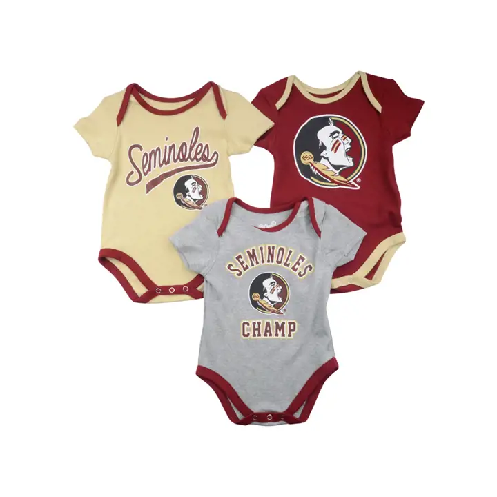 Ensemble 3 pièces nouveau-né NCAA Florida State Seminoles Champ 19 mars