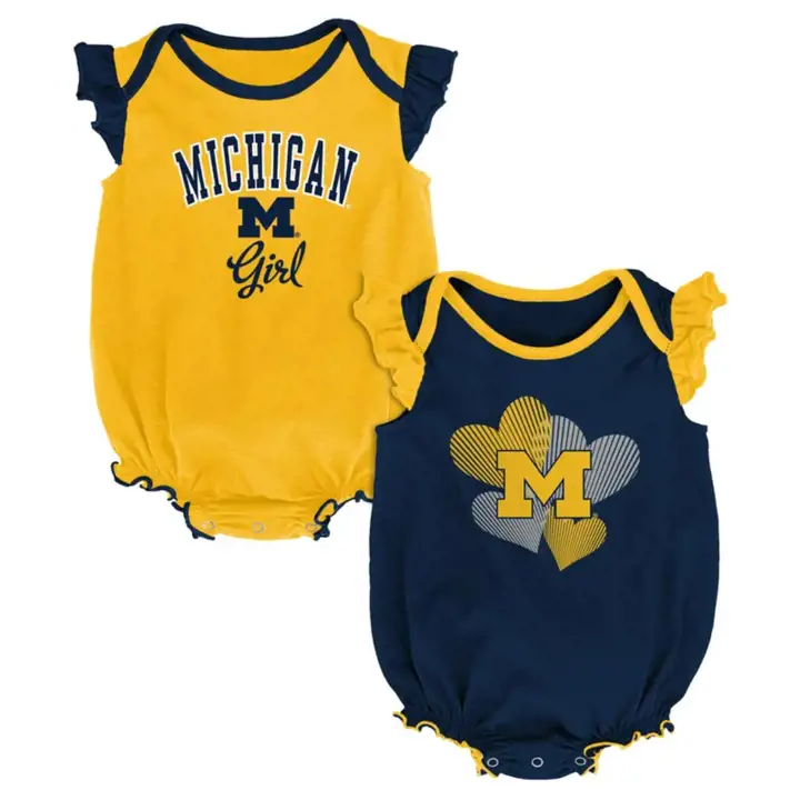 Michigan Wolverines NCAA Ensemble Célébration 2 pièces pour nouveau-né fille 1