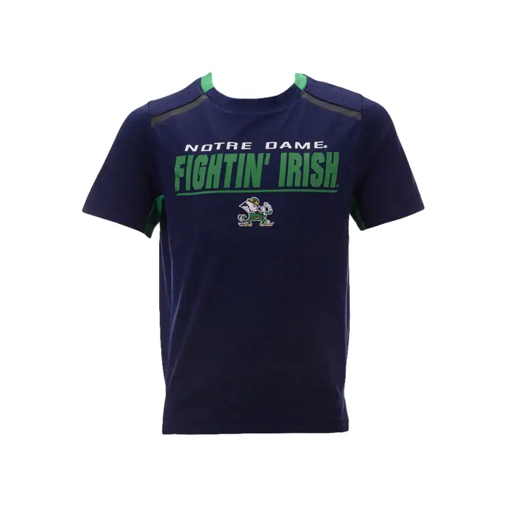 T-shirt de performance statique NCAA Notre Dame Fighting Irish pour enfant