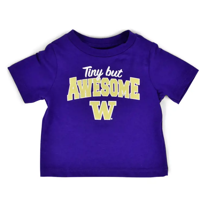 T-shirt pour bébé Washington Huskies NCAA "Tiny But Awesome" 19 p