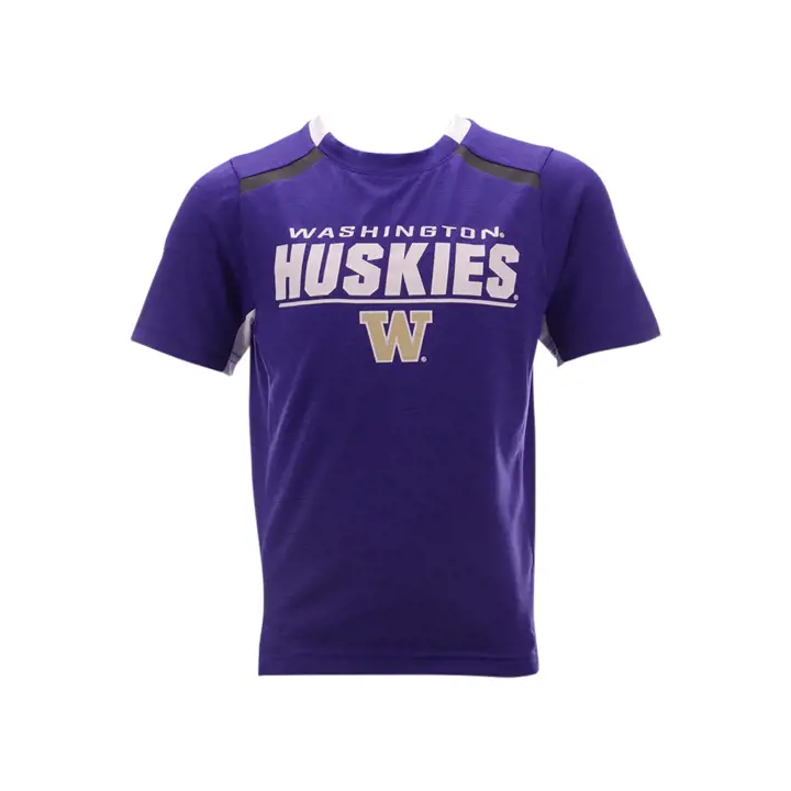 T-shirt de performance statique NCAA Washington Huskies pour enfants 19 p