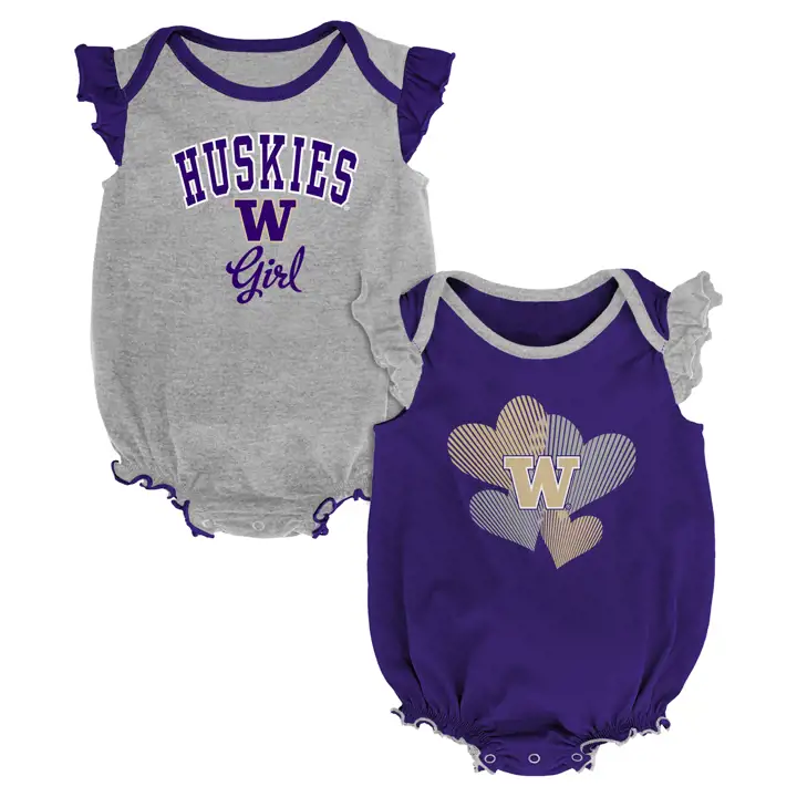 Ensemble 2 pièces Washington Huskies NCAA Célébration Nouveau-né Fille 19