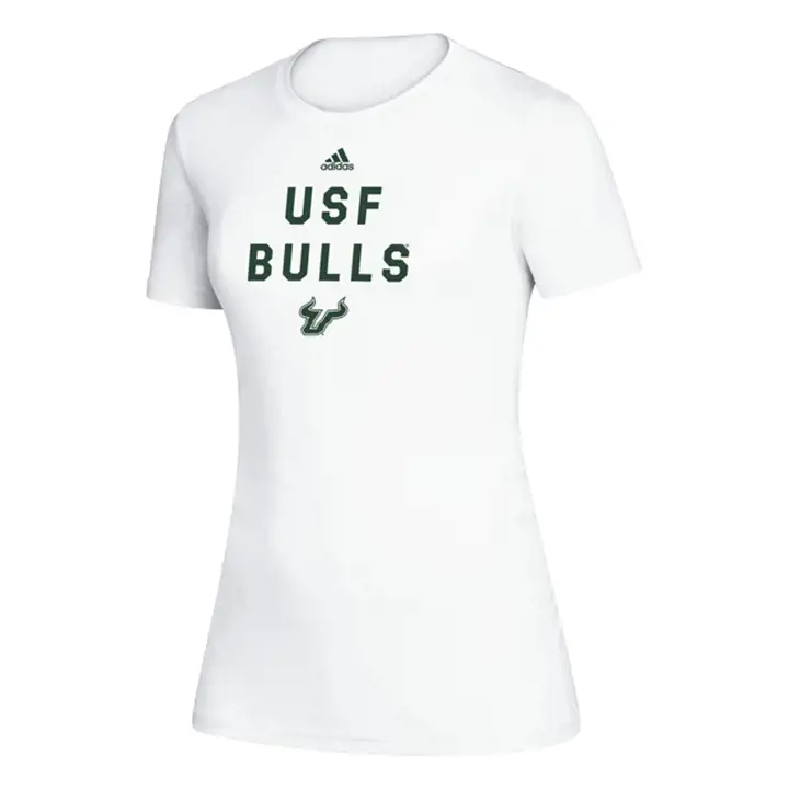 T-shirt NCAA South Florida Bulls Slogan Locker 19 blanc