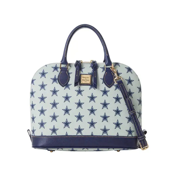 Sacoche Saffiano zippée Dallas Cowboys marine