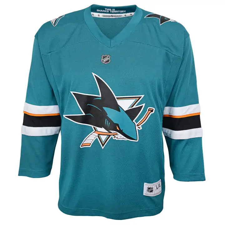 SHARKS NHL Maillot Réplique vierge pour enfants sarcelle
