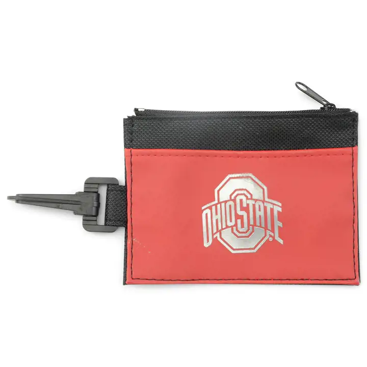 Porte-cartes/porte-monnaie pliable Ohio State Buckeyes rouge