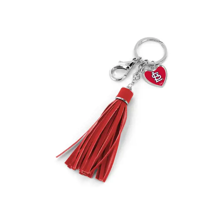 Porte-clés à pampille rouge STL CARDS