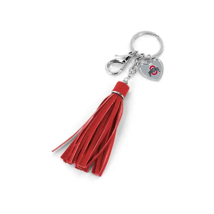 Porte-clés à pampille Ohio State rouge