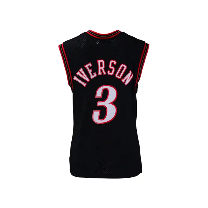 SIXERS NBA M&N Swingman Jersey Allen Iverson BLK
