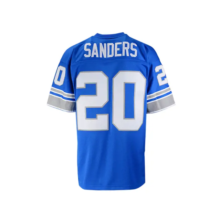 LIONS LIONS Maillot des anciens de la NFL Sanders bleu Barry Sanders blu