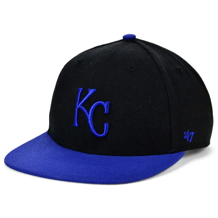 CASQUETTE SNAPBACK ENFANT MLB BASIC COOP KANSAS CITY ROYALS noir/rbleu