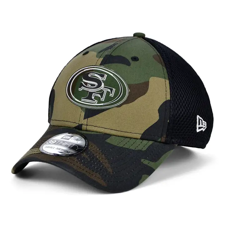San Francisco 49ers NFL Camouflage Noir et Blanc Modèle Neo 39THIRTY CAMO/NOIR