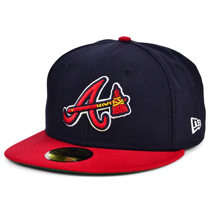 ATLANTA BRAVES MLB COOPERSTOWN 59FIFTY MARINE/ROUGE
