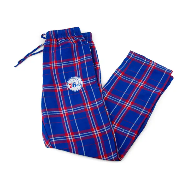 SIXERS NBA Pantalon en flanelle Hillstone 19 bleu/rouge