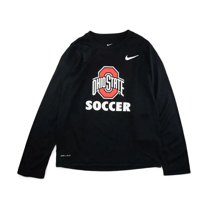 T-shirt manches longues Ohio State Buckeyes NCAA Core Soccer pour jeune - Noir