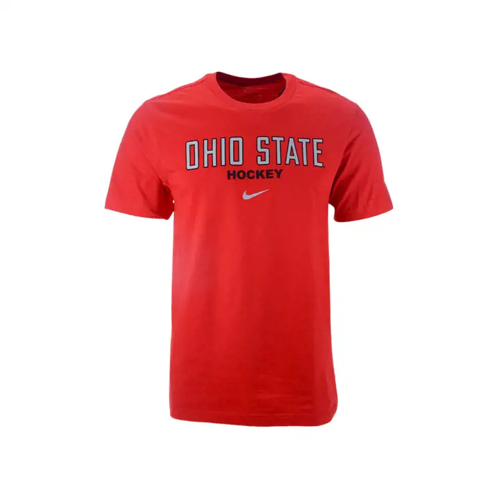 T-shirt rouge Ohio State Buckeyes NCAA Core Hockey Wordmark
