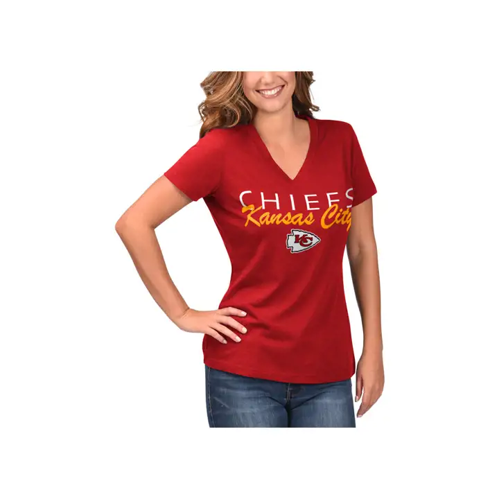 T-shirt Kansas City Chiefs NFL Femme Manches Courtes Teamwork 19 rouge
