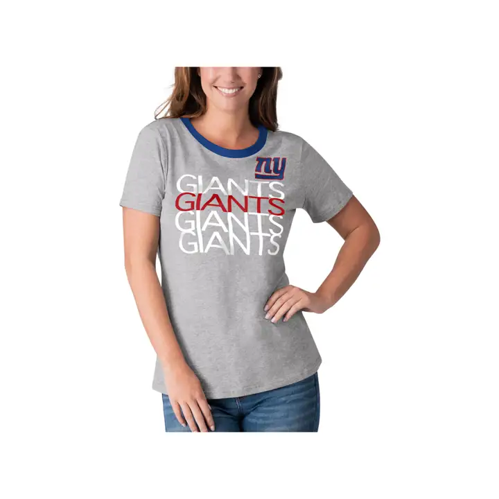 T-shirt NFL New York Giants Manches Courtes Femme Undefeated 19 gry/rbl