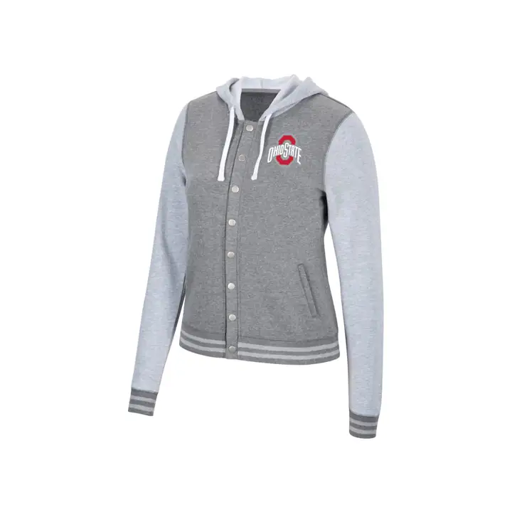 Veste à pression pour femme NCAA Ohio State Buckeyes 19