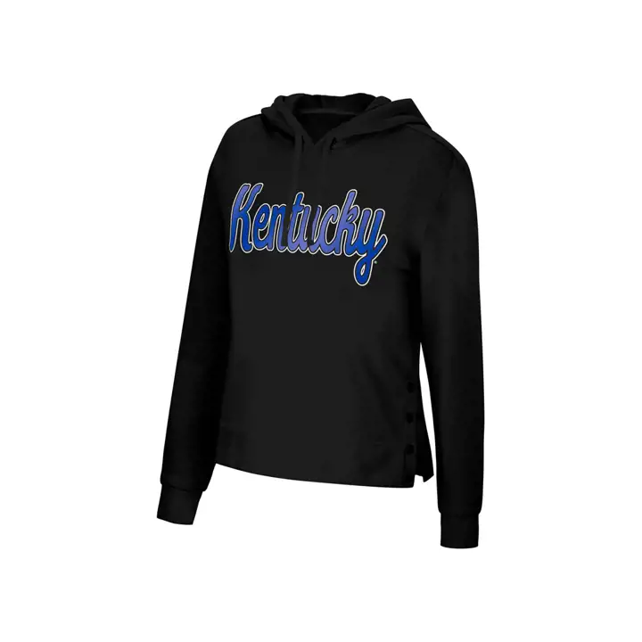 Kentucky Wildcats NCAA Sweat-shirt à capuche pour femme avec ourlet à bouton-pression