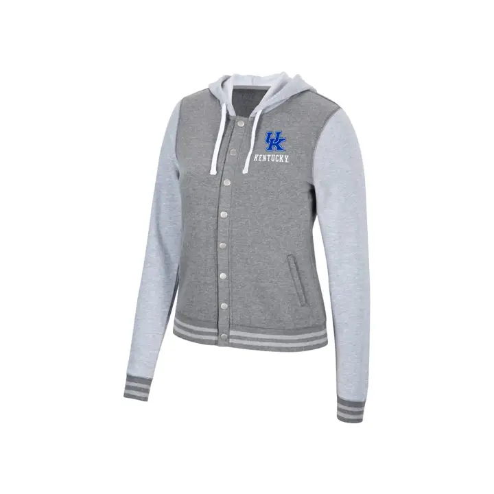 Veste à boutons-pression universitaire pour femme NCAA Kentucky Wildcats 19 gry