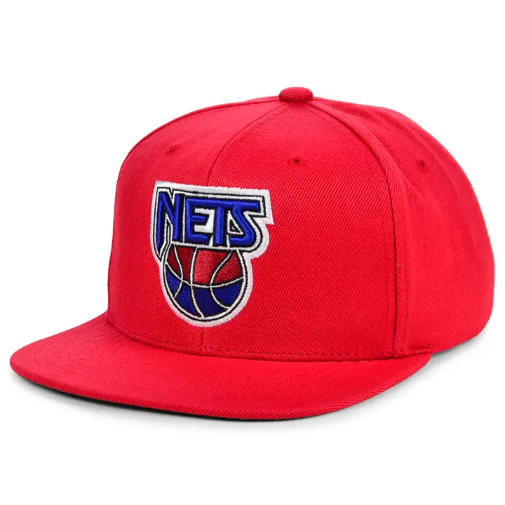 Casquette New Jersey Nets NBA MN Basic SH Snapback rouge