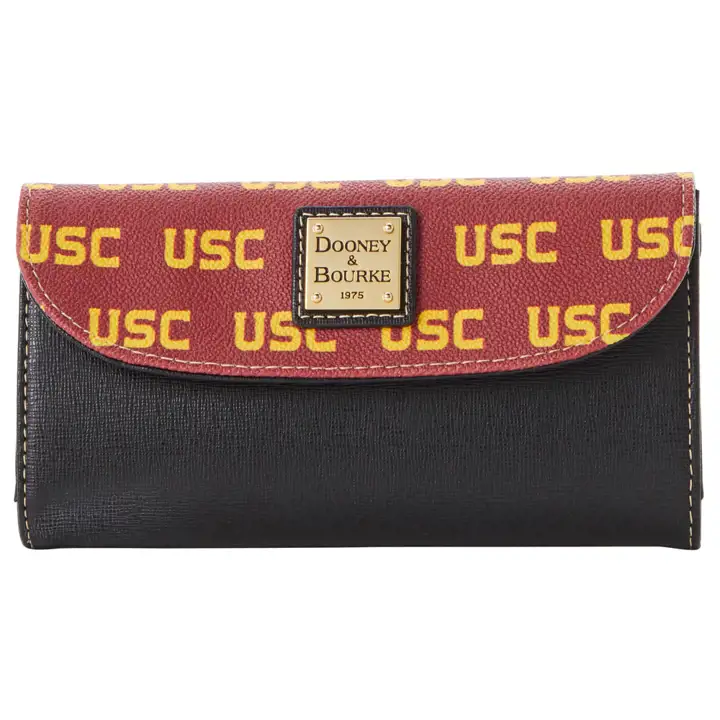 Pochette continentale Saffiano USC Trojans BRN