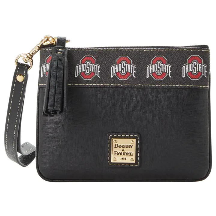 Bracelet zippé Saffiano stade Buckeyes de l'Ohio State marron
